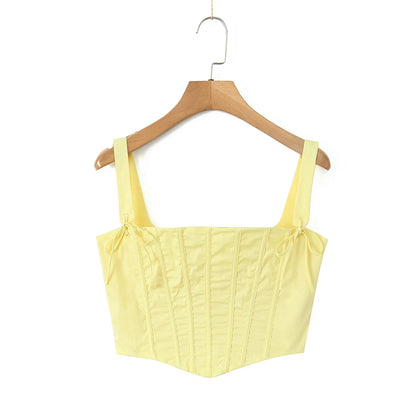 2 Piece Set Dresses - Yellow High Slit Two-Piece Dress - Perfect for Brunch & Vacations