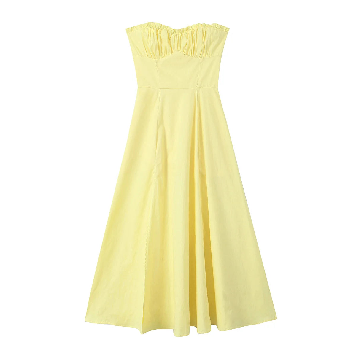 2 Piece Set Dresses - Yellow High Slit Two-Piece Dress - Perfect for Brunch & Vacations