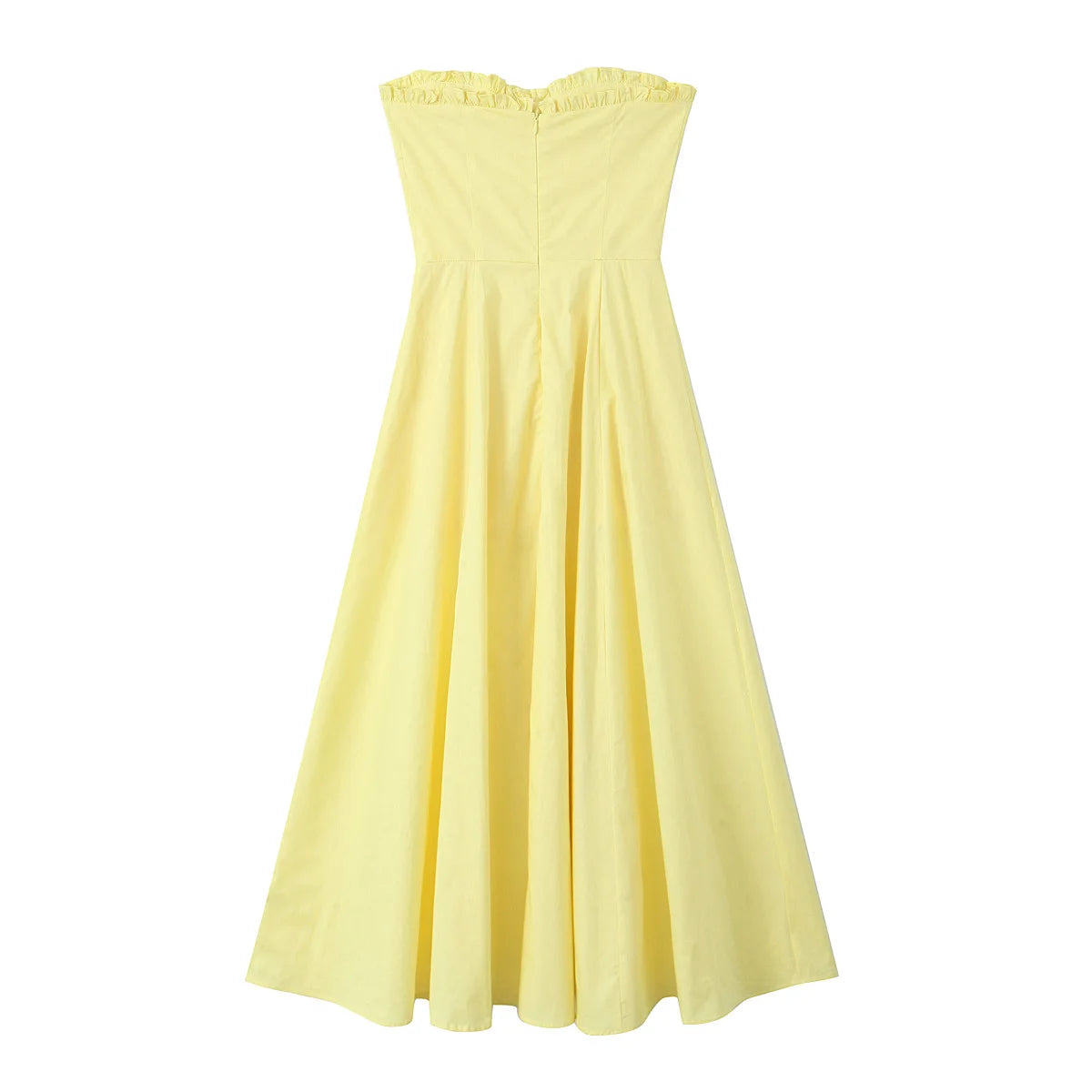 2 Piece Set Dresses - Yellow High Slit Two-Piece Dress - Perfect for Brunch & Vacations