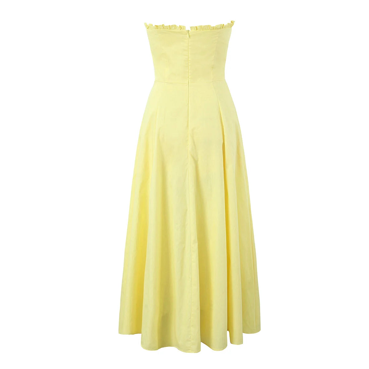 2 Piece Set Dresses - Yellow High Slit Two-Piece Dress - Perfect for Brunch & Vacations