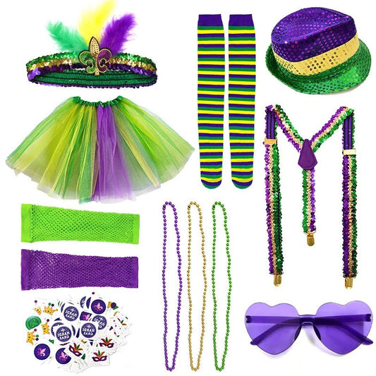 Accessories - Mardi Gras Festive Accessories Kit for Women and Men