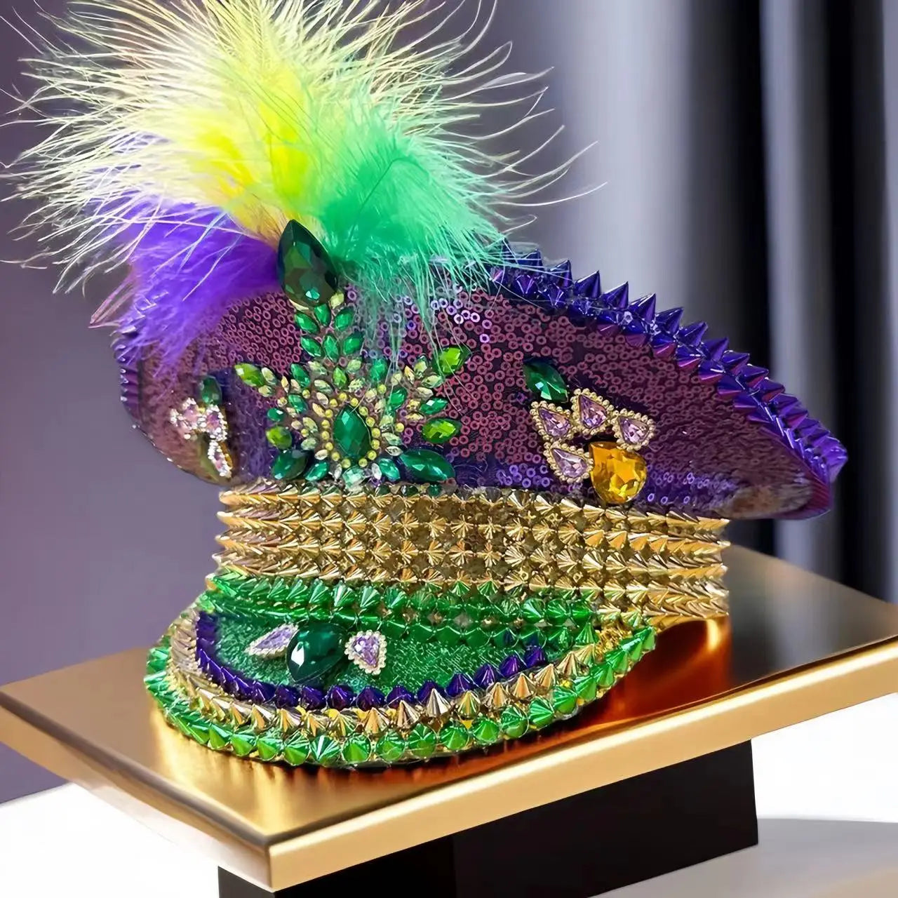 Accessories - Unisex Mardi Gras Rhinestone Hat