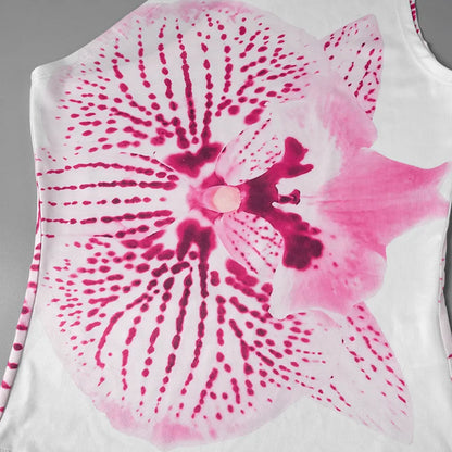 Asymmetric Tops- Women Orchid Bloom Print Asymmetric Top- - Pekosa Women Fashion