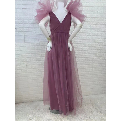 Baby Shower Dresses - Ethereal Mauve Baby Shower Dress – Capture the Moment