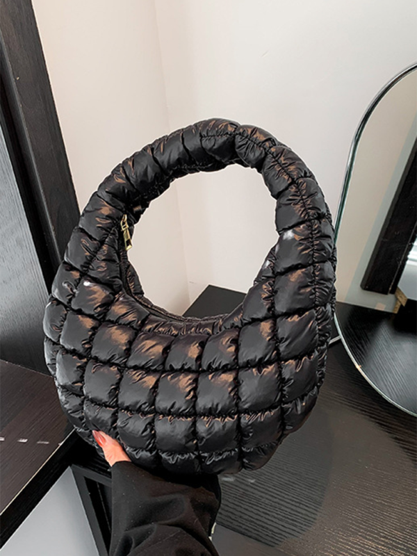 Bags- Quilted Shoulder Bag - Puffy Handbag- - Pekosa Women Fashion