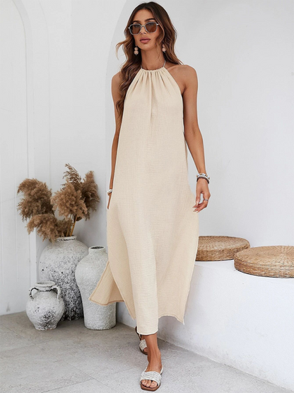 Women Backless Tunic Dress for Poolside Lounging