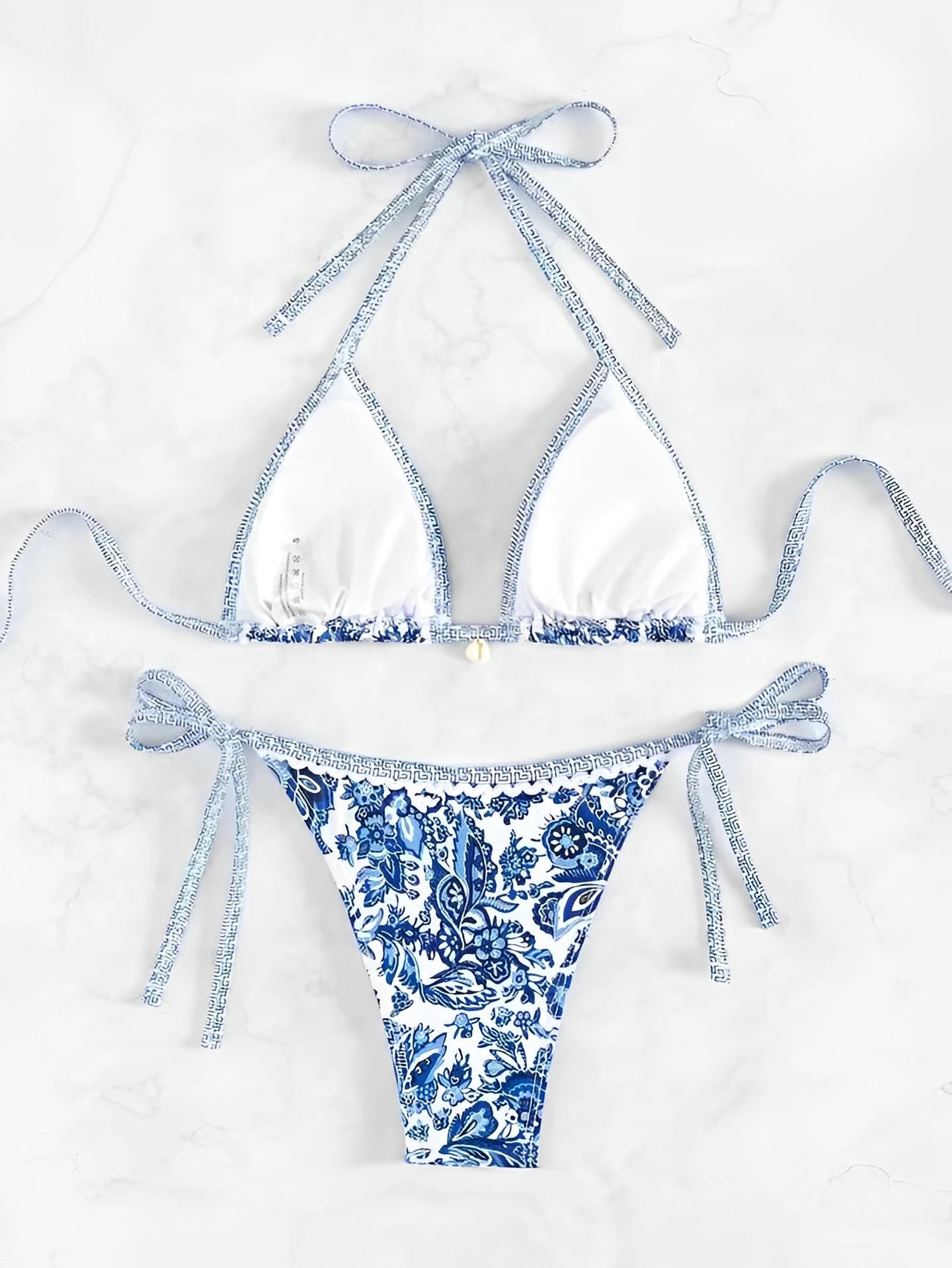 Bikini Suits - Summer Vine Halter Bikini