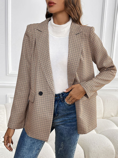 Blazers - Classic Houndstooth Women's Blazer