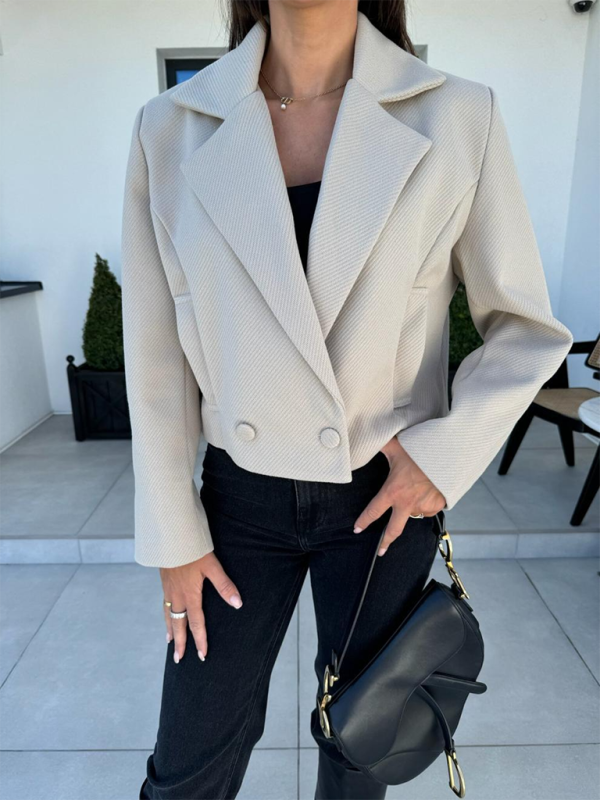 Blazers - Cropped Tweed Blazer for Every Occasion