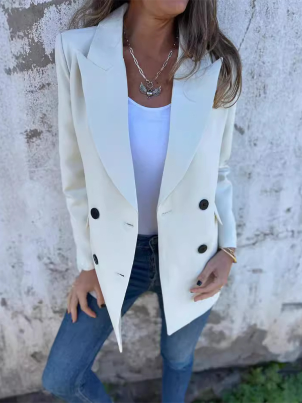 Blazers - Structured Double-Breasted Blazer for Professional Look