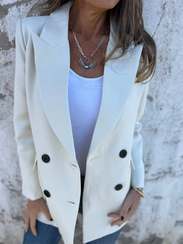 Blazers - Structured Double-Breasted Blazer for Professional Look