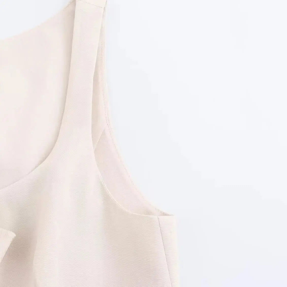 Blouses - Bow Crop Top for Artistic Evenings Tailored Cream Blouse