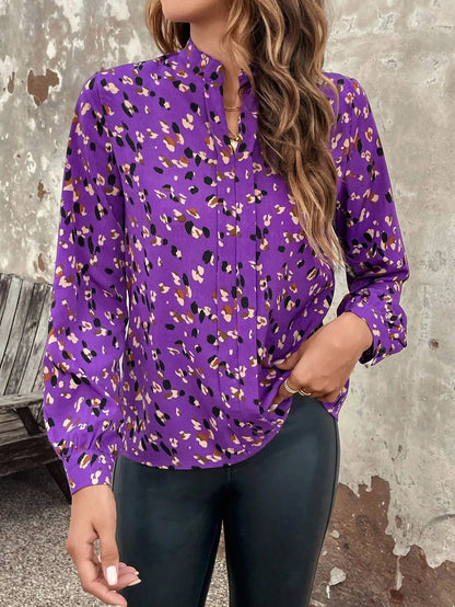 Blouses - Floral Everyday Blouse for Office Settings