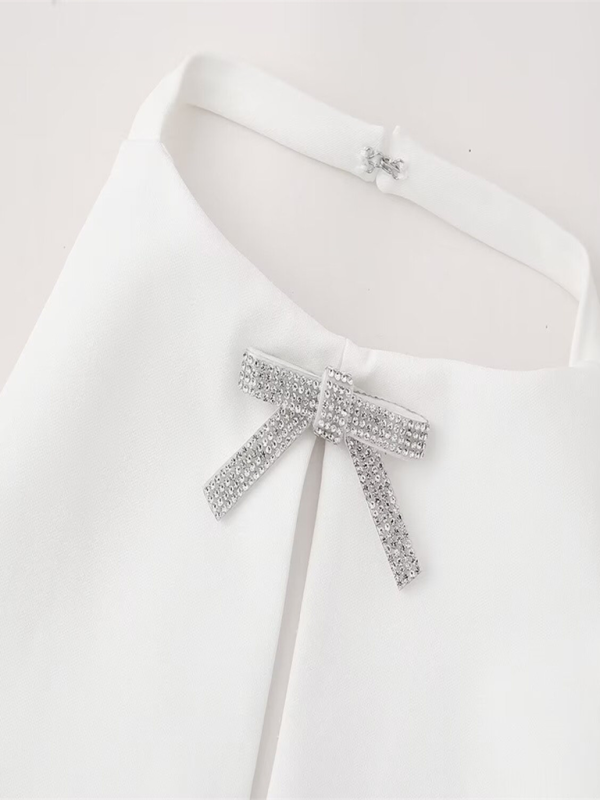 Blouse à nœud à lacets sans manches Bow-tiful - Haut tendance pour femme 