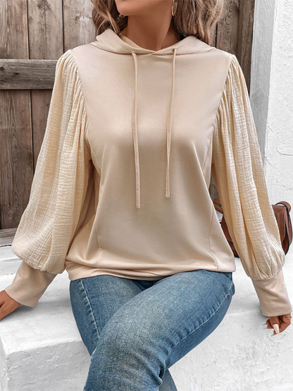 Women Fancy Hoodie with Balloon Sleeves