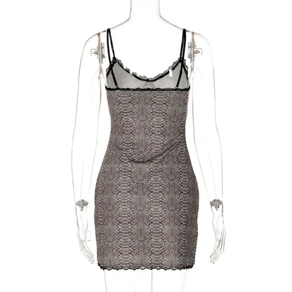 Bodycon Mini Dresses - Python Print Party Pencil