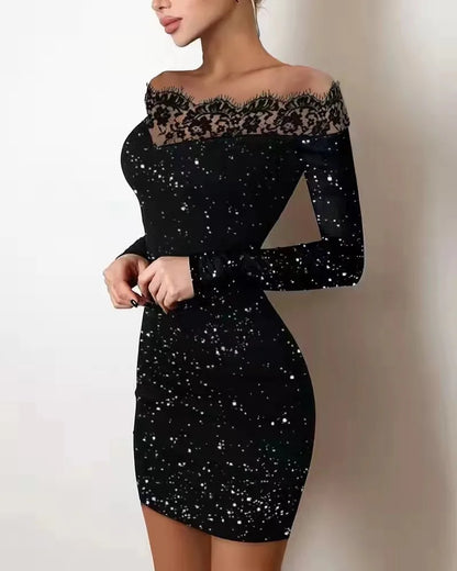 Bodycon Mini Dresses - Sparkling Mini Dress: Perfect for Party Season