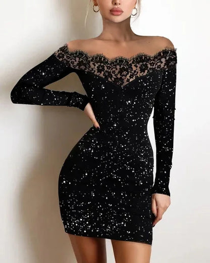 Bodycon Mini Dresses - Sparkling Mini Dress: Perfect for Party Season