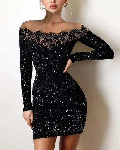 Bodycon Mini Dresses - Sparkling Mini Dress: Perfect for Party Season