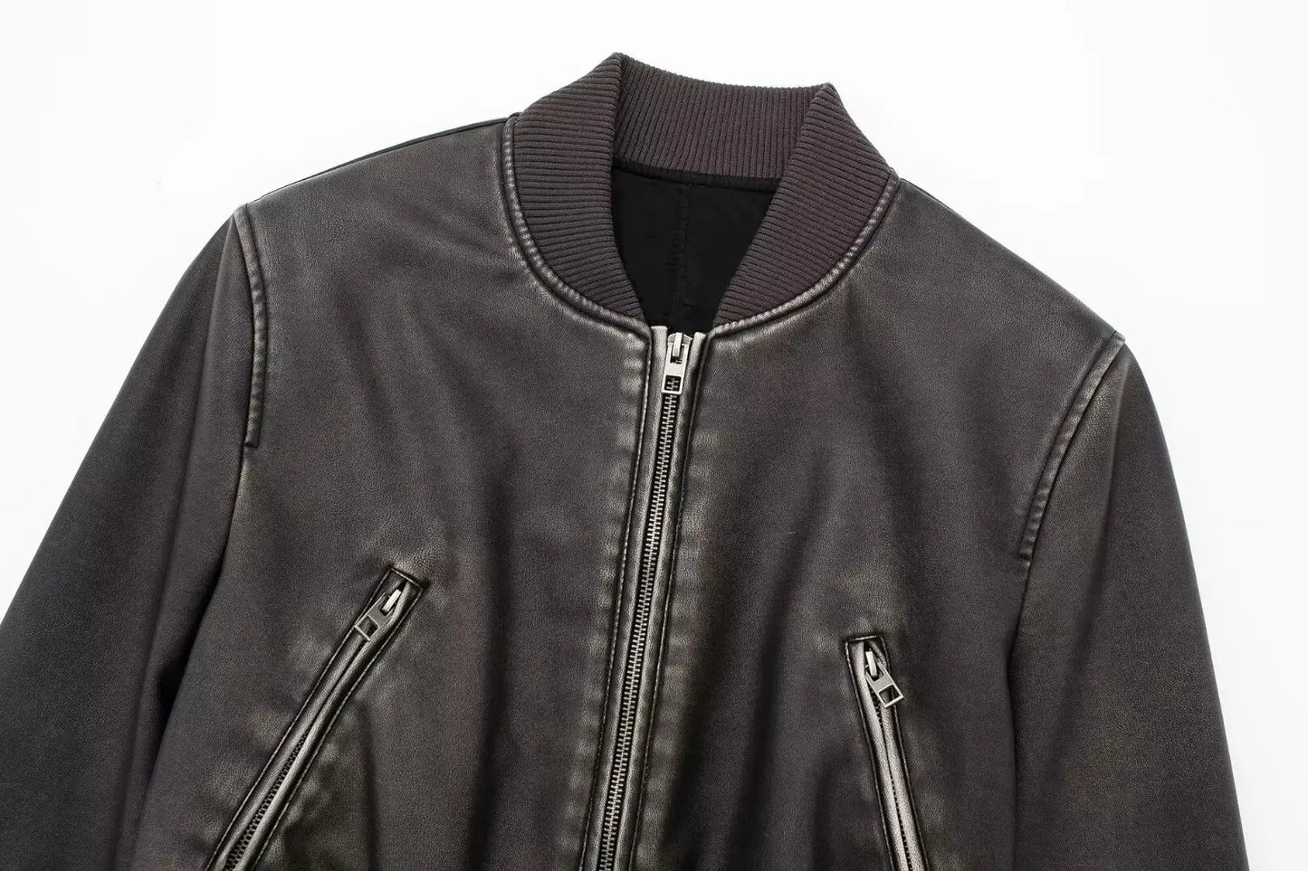 Bomber Jackets - Aviator Leatherette Jacket Urban Suede Bomber