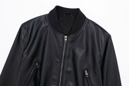 Bomber Jackets - Aviator Leatherette Jacket Urban Suede Bomber