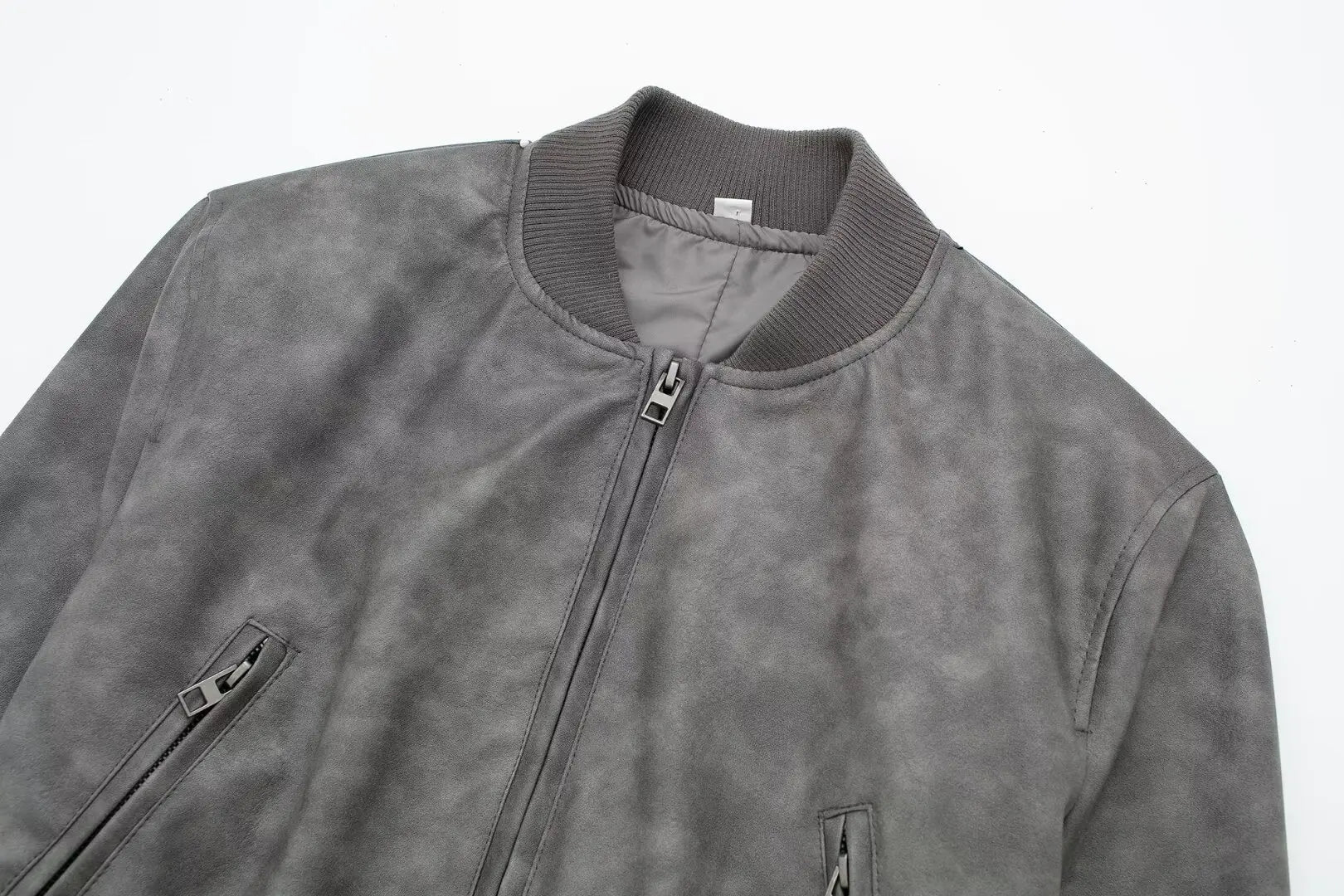 Bomber Jackets - Aviator Leatherette Jacket Urban Suede Bomber