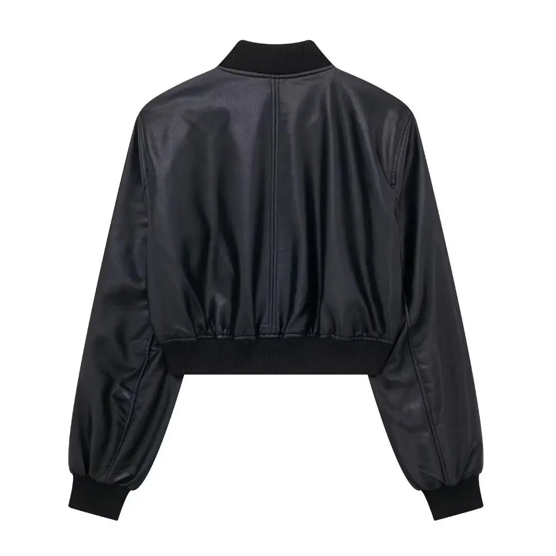 Bomber Jackets - Aviator Leatherette Jacket Urban Suede Bomber