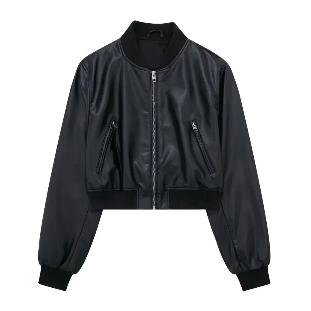 Bomber Jackets - Aviator Leatherette Jacket Urban Suede Bomber