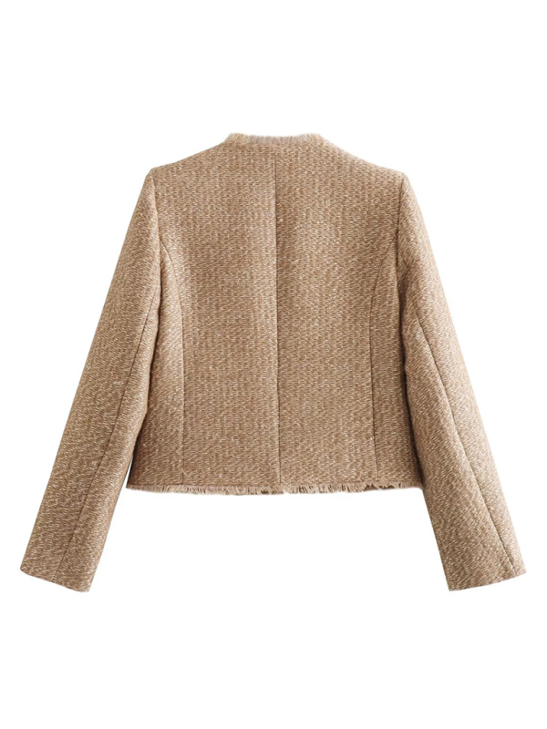 Bouclé Jackets- Elegant Bouclé Jacket – Your Go-To for Every Season- - Pekosa Women Fashion