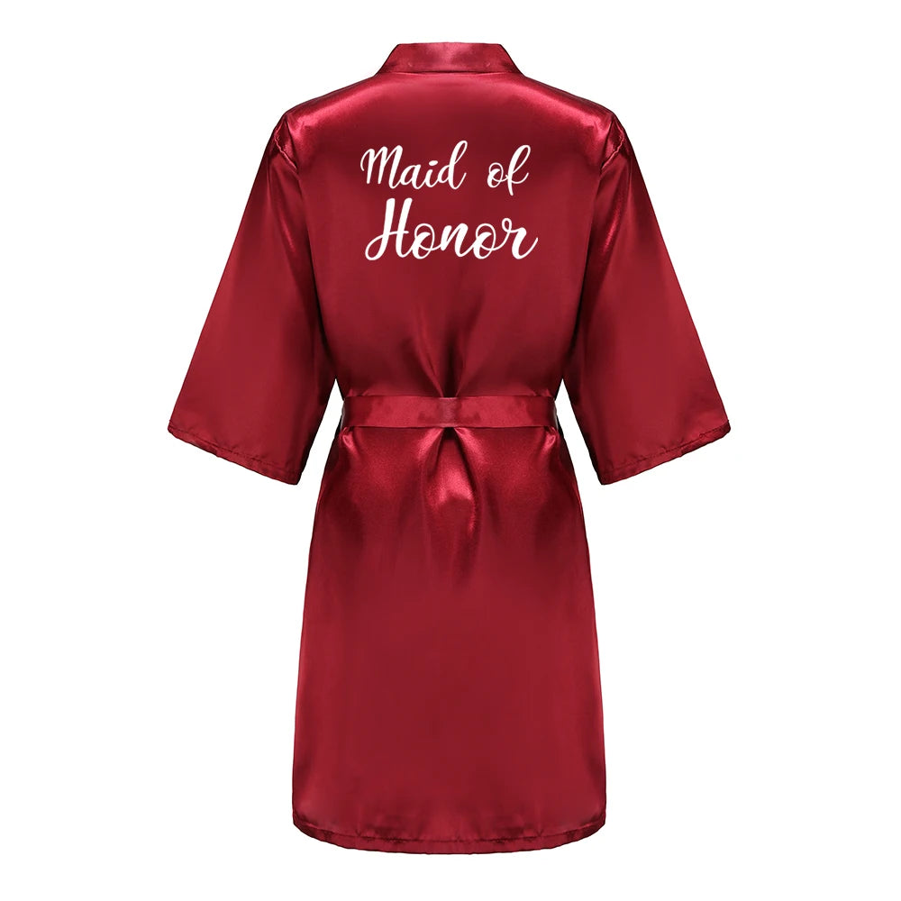 Bridal Party - Bridal Party Custom Satin Robes for After Party Weddings