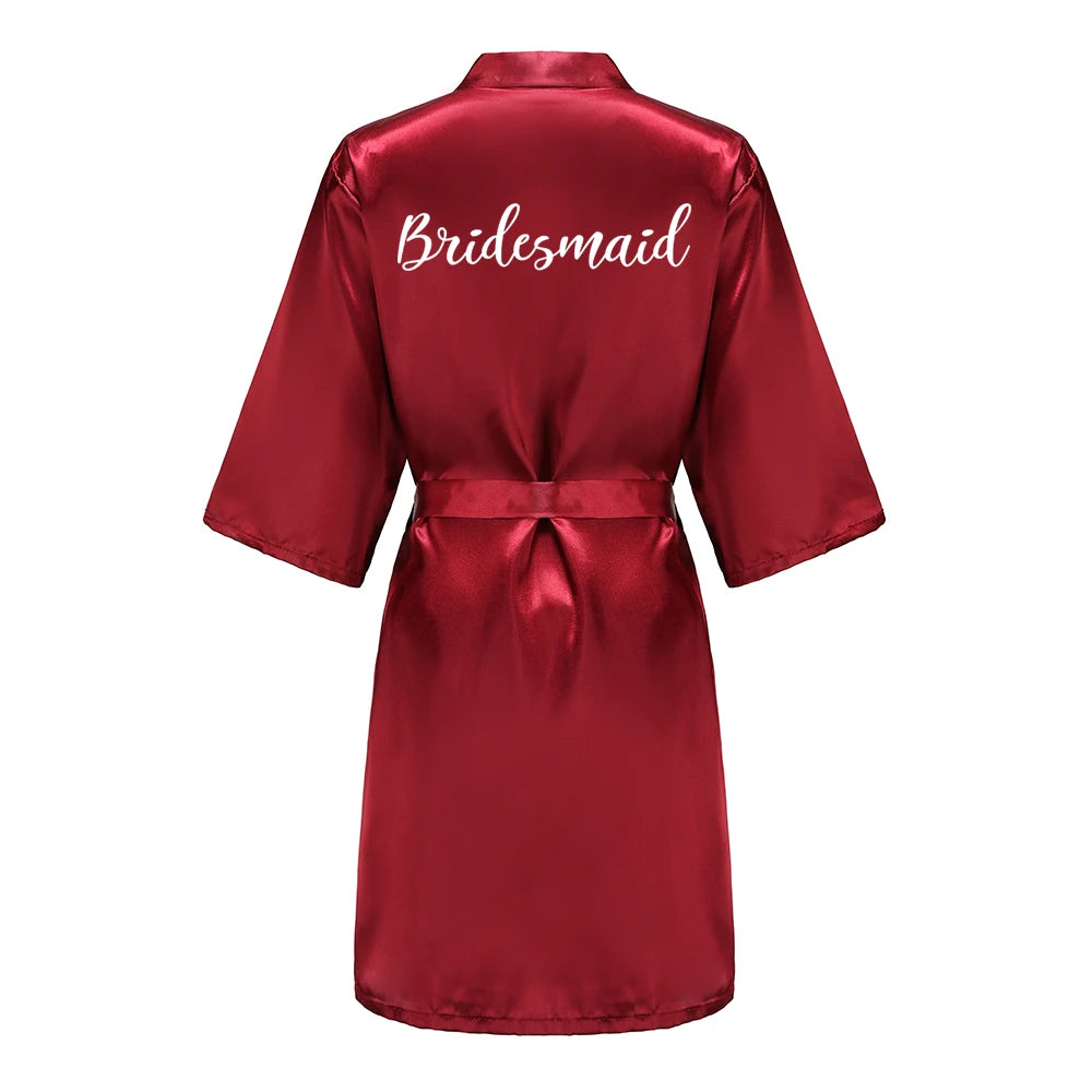 Bridal Party - Bridal Party Custom Satin Robes for After Party Weddings