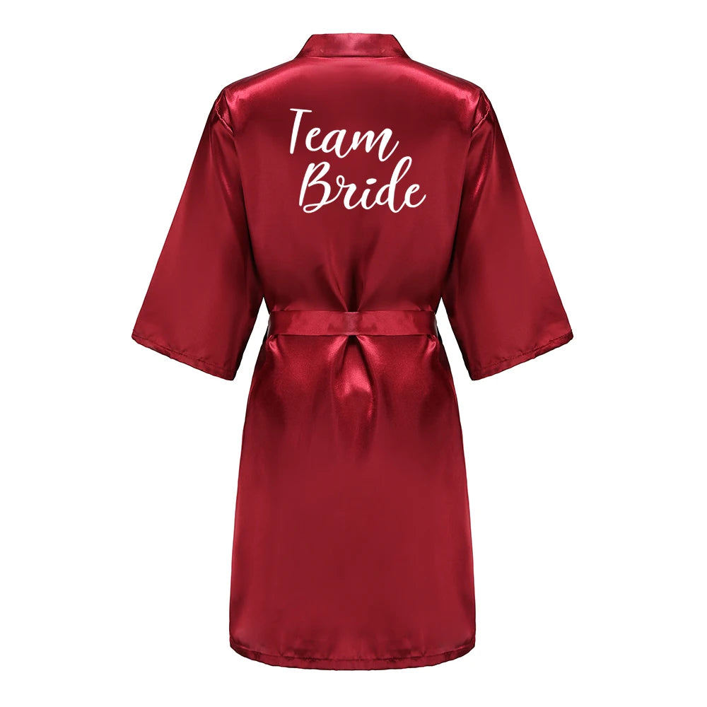 Bridal Party - Bridal Party Custom Satin Robes for After Party Weddings