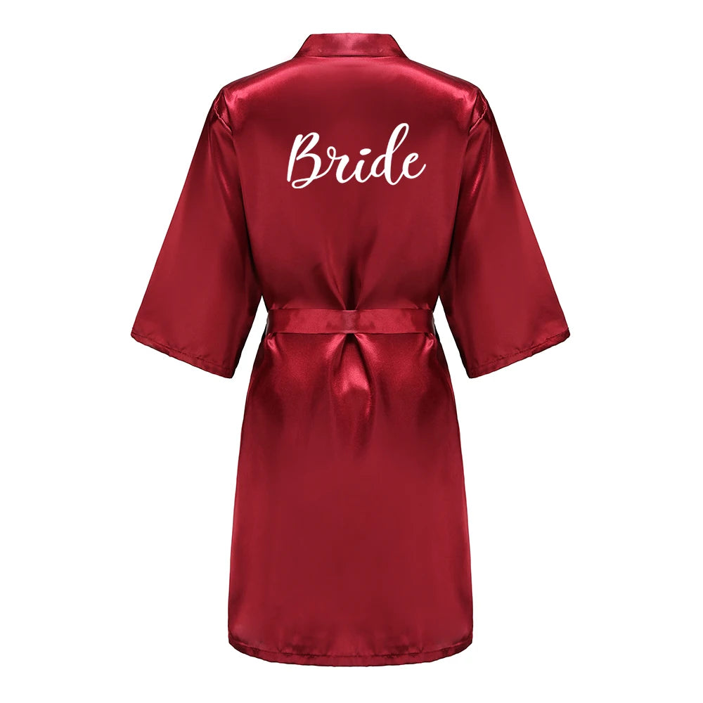 Bridal Party - Bridal Party Custom Satin Robes for After Party Weddings