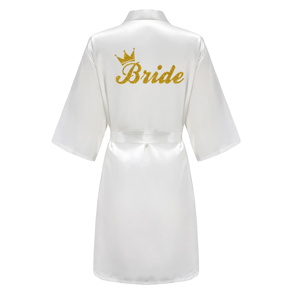 Bridal Party - Bridal Party Custom Satin Robes for After Party Weddings