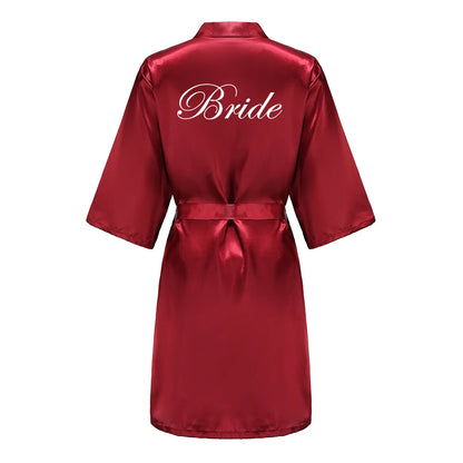 Bridal Party - Bridal Party Custom Satin Robes for After Party Weddings