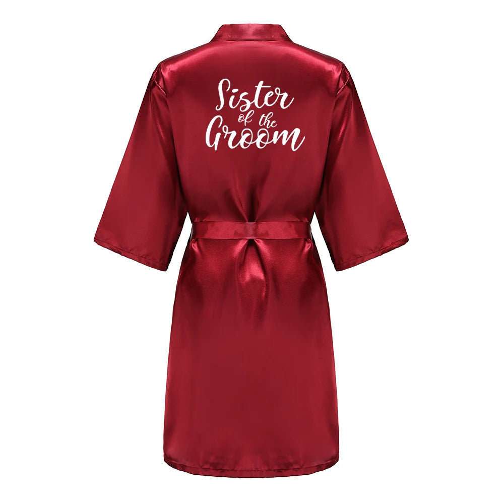 Bridal Party - Bridal Party Custom Satin Robes for After Party Weddings