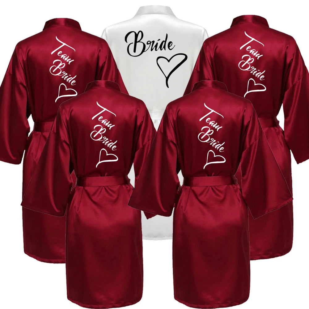 Bridal Shower Party - Custom Bride & Bridesmaid Team Robes