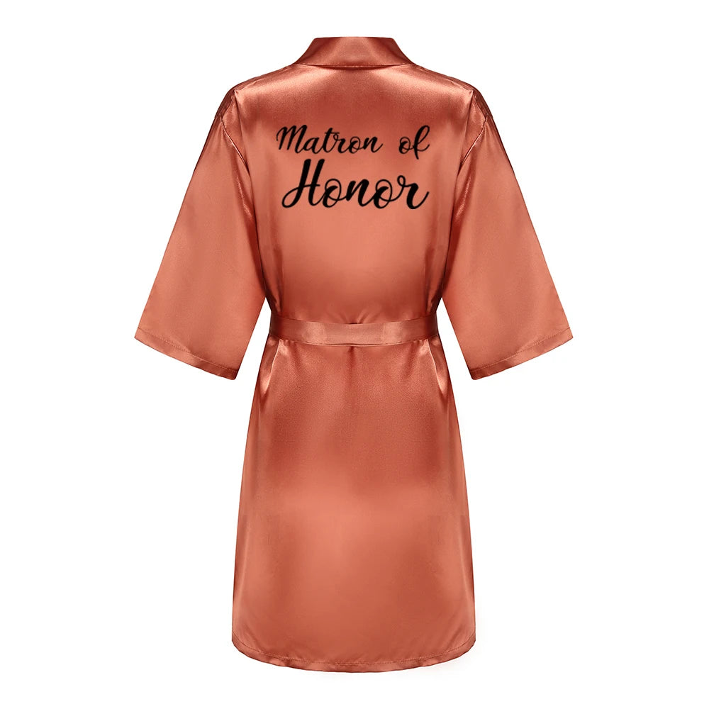 Bridal Shower Party - Personalized Metallic Copper Bridal Party Robes