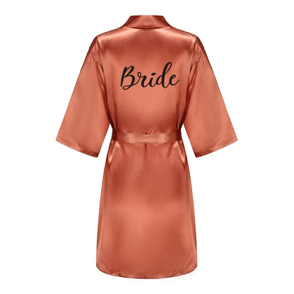 Bridal Shower Party - Personalized Metallic Copper Bridal Party Robes