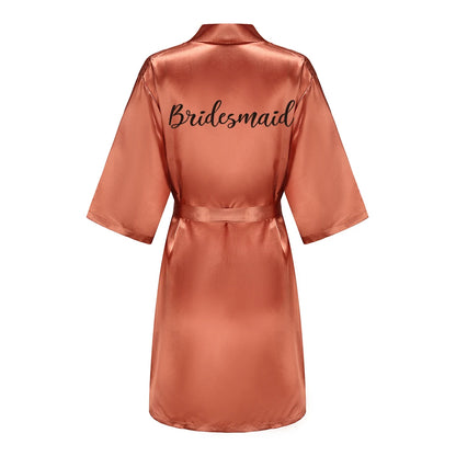 Bridal Shower Party - Personalized Metallic Copper Bridal Party Robes