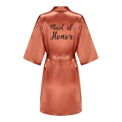 Bridal Shower Party - Personalized Metallic Copper Bridal Party Robes