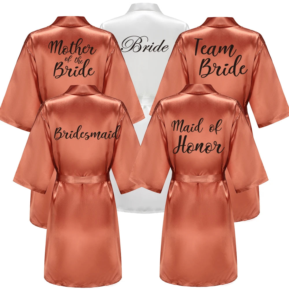 Bridal Shower Party - Personalized Metallic Copper Bridal Party Robes