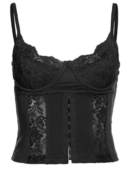 Integrierter BH aus Spitze für Damen, Cami-Bustier