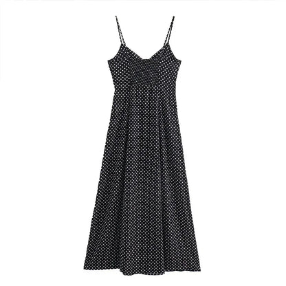 Cami Dresses - Casual Polka Dot Spring Maxi Dress – Women Flawless Style