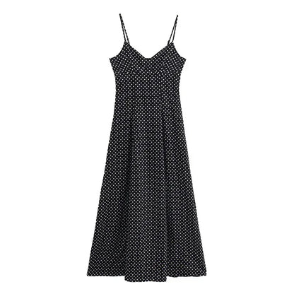 Cami Dresses - Casual Polka Dot Spring Maxi Dress – Women Flawless Style