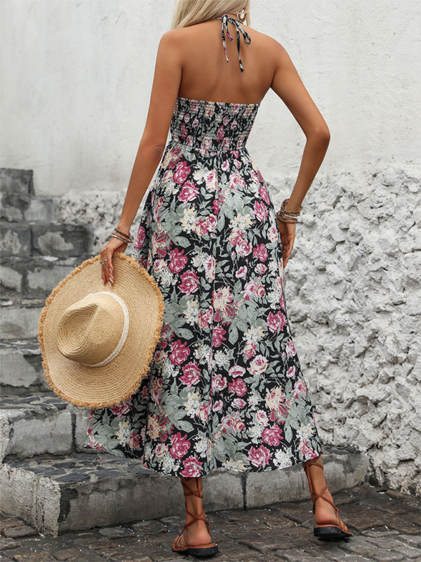 Cami Dresses- Essence of Summer Floral Boho Midi Dress- - Pekosa Women Fashion