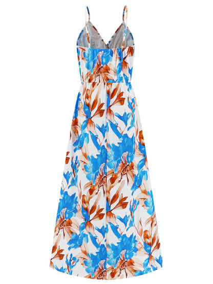 Garden Party Women's Cami Maxi Dress with Tropical Print