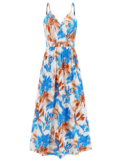 Garden Party Women's Cami Maxi Dress with Tropical Print