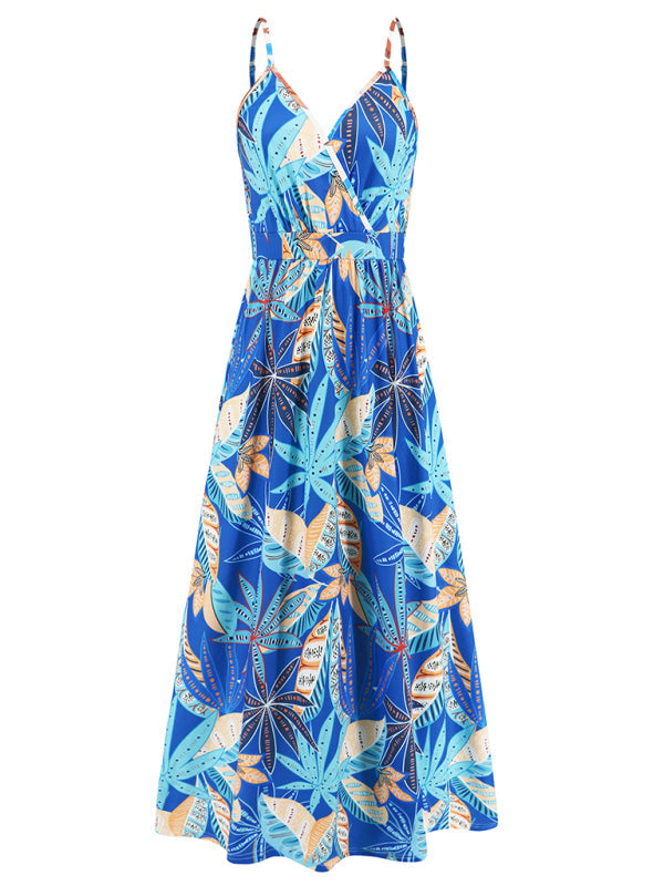 Garden Party Women's Cami Maxi Dress with Tropical Print