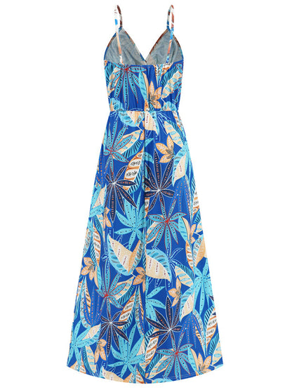 Garden Party Women's Cami Maxi Dress with Tropical Print